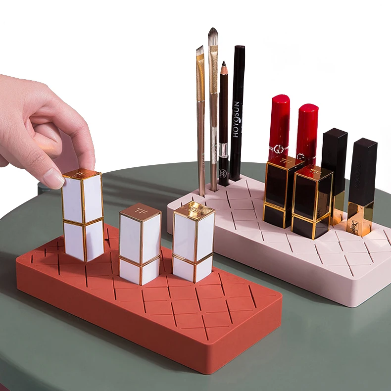 

Travel Lipstick Holder Rack Makeup Organizer For Lipstick Brushes Bottles And More