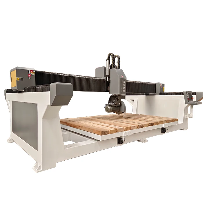 

5 Axis Quartz granite marble stone CNC milling cutting bridge saw machine with economic price