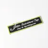 Fashion polyester twill craft keyring tags personalized embroidery strap key chain