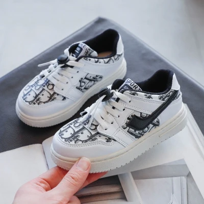 

Breathable Running Hot Sale New Arrivals Popular mesh Ins Good Quality Comfortable Boys Girls Kids Canvas Children Shoes, Black/white