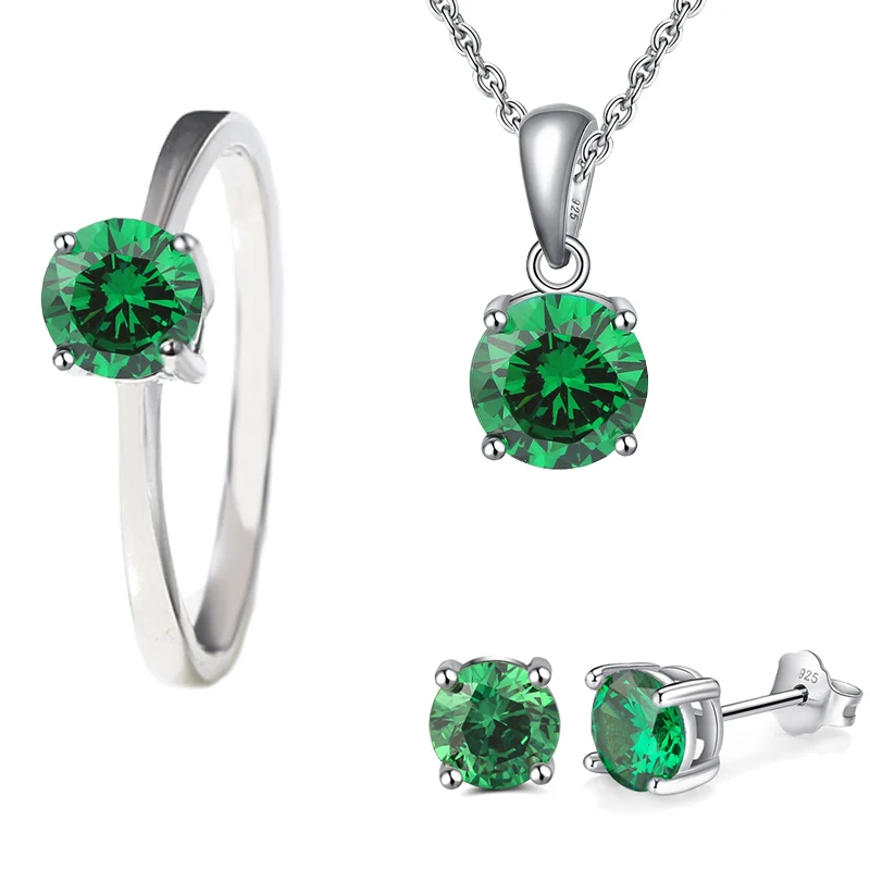 

Hot Fashion 925 Sterling Silver Classic Geometric Accessories Jewelry Set for Ladies