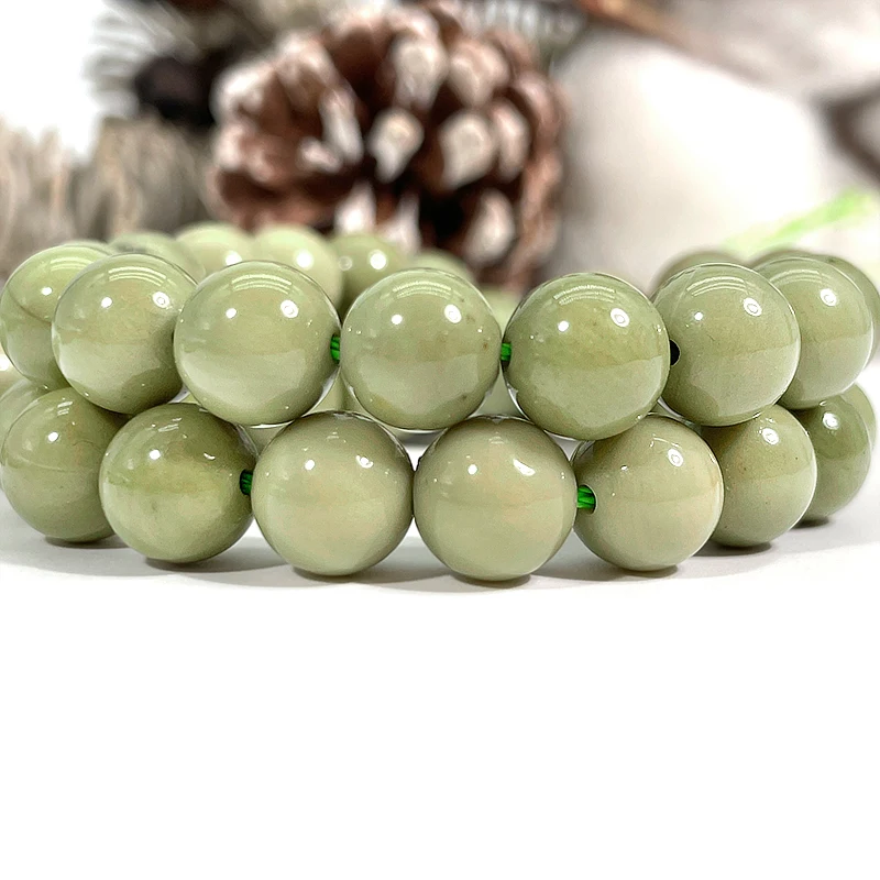 

Smooth Gemstone Round Beads Super Agate Stone Matcha Alashan Agate - Natural Wholesale 8mm for Diy Jewelry Making 15 Inch