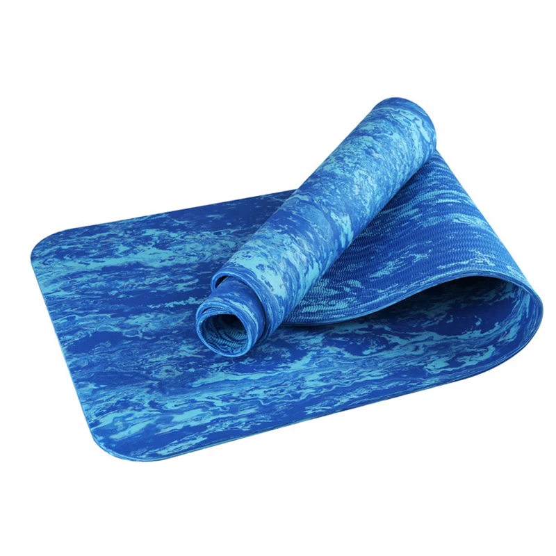 

High quality TPE yoga mat-double layer Eco Friendly soft natural rubber camouflage yoga mat, Double color