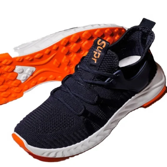 

Custom logo knit woven white fashion sport shoes men sneakers stocklot 2021