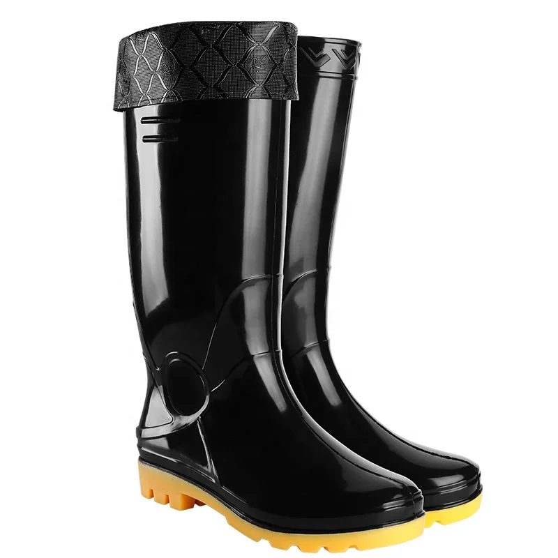 
Clear for Men Tall Shoes Man High Knee Heel Custom Logo Cheap Plastic Waterproof Pvc Rain Boots 