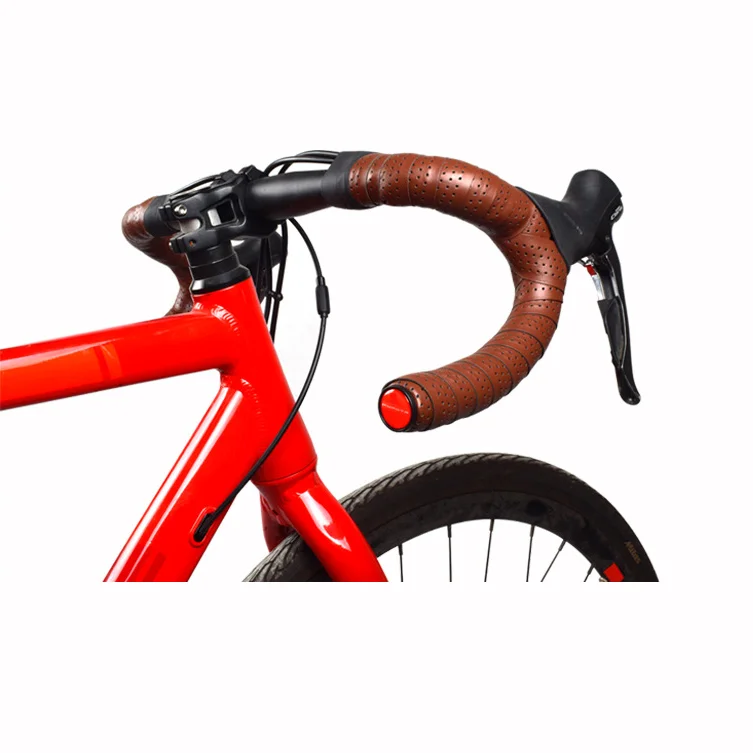 

Road bike handlebar straps bicycle anti-skid straps EVA PU leather handlebars wear-resistant sweat-absorbent bar tape cycling, Red/blue/black/silver