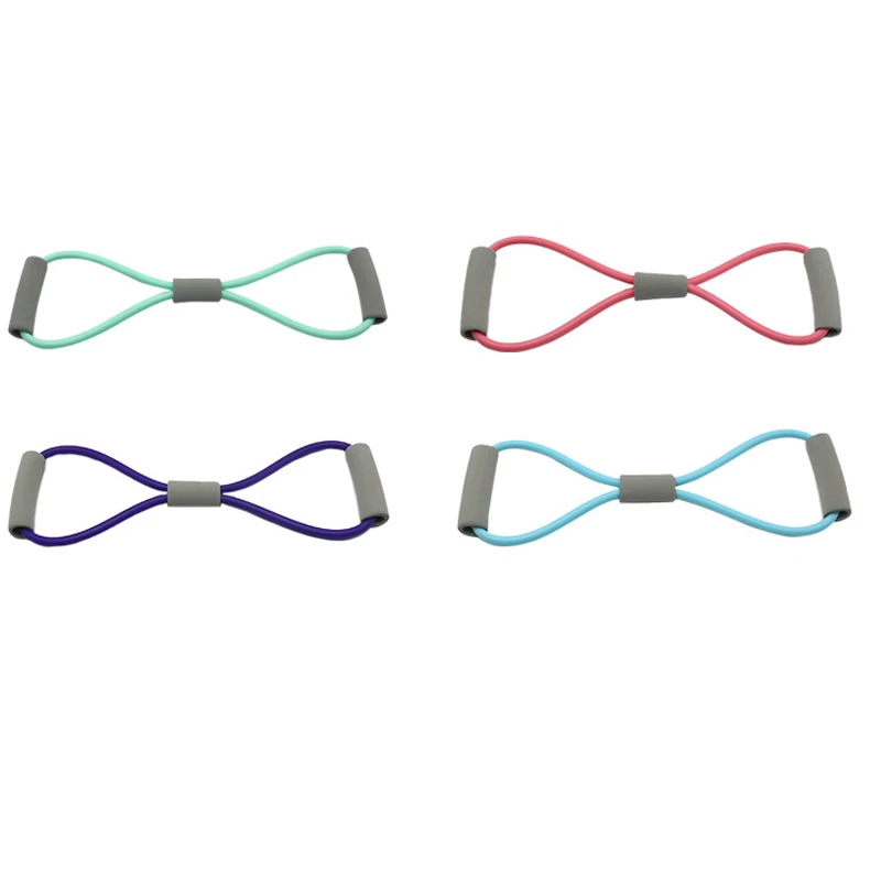 

8-type tension band fitness pull device Yoga Stretch Band Rope 8-Shaped Tension Stretch Belt High Elasticity Resistance Bands, As shown