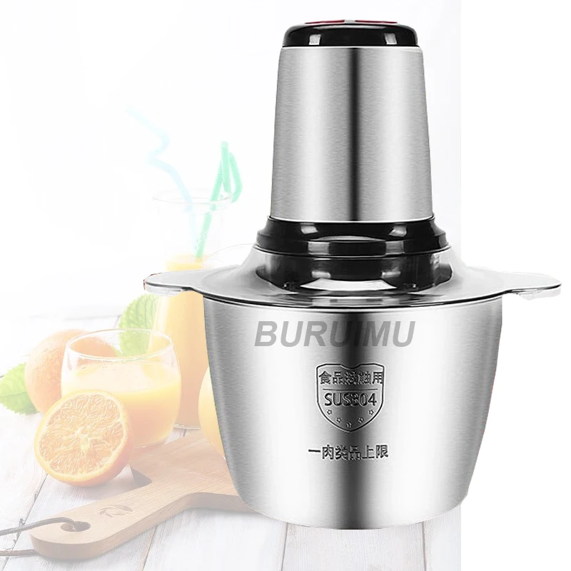 

Electric Meat Mixer Blender Grinder Stainless Steel Electric Chopper Automatic Mincing Machine Quiet Food Blender