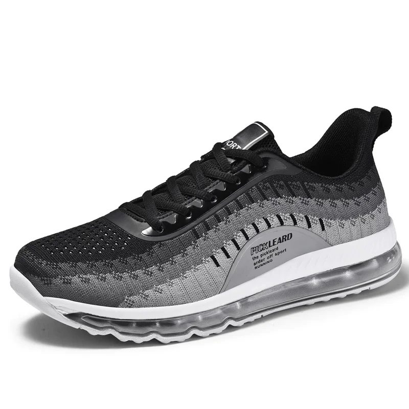 

2021 Wholesale Large Size Air Cushion Men'S Shoes Flying Woven Mesh Running Sports Shoes