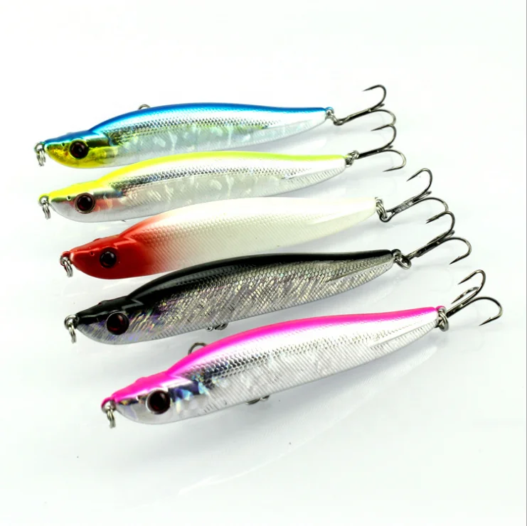 

10cm 15g Fishing Wobblers Lure Fishing Minnow Artificial Bait sinking pencil fishing lures bay ruf manic stickbait, 5colors