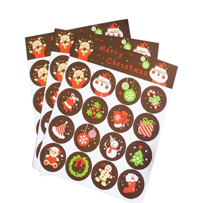 

160 pcs/pack 3cm Round Vintage Christmas Theme Sealing sticker DIY Gifts posted Baking Decoration Multifunction sticker label