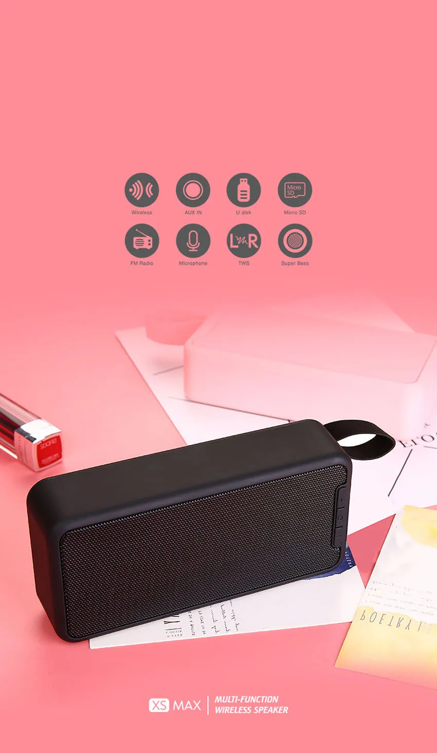 OEM XS Max Wireless Bluetooth Speaker With BT5.0 Handsfree TF FM U Disk Bluetooth Speaker Portable - ANKUX.COM