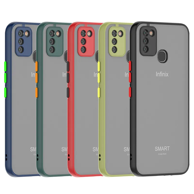 

Colorful matte rubber PC TPU cellphone case for infinix Note 8i 7 lite Hot 10 lite 8 9 10S 10T play smart 5 HD Zero 8, 9colors