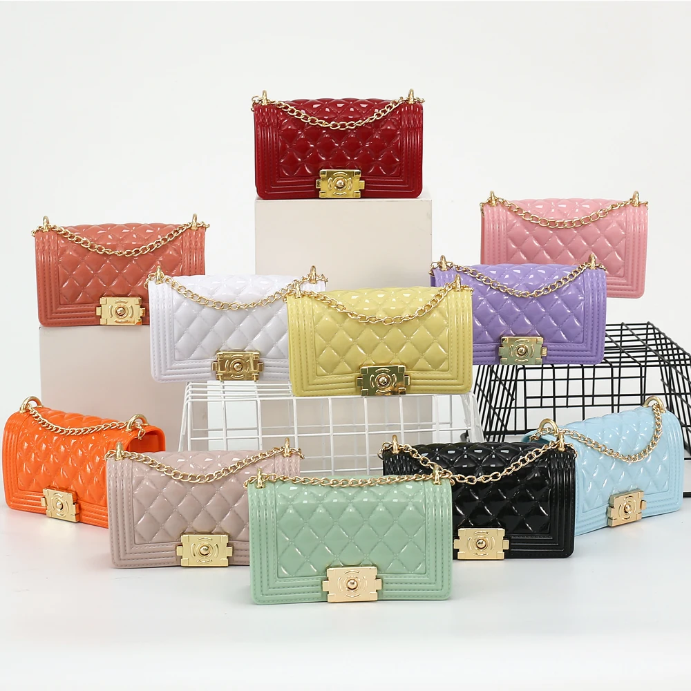 

New arrivals ladies pvc crossbody bags luxury designer mini jelly purses womens purses and handbags