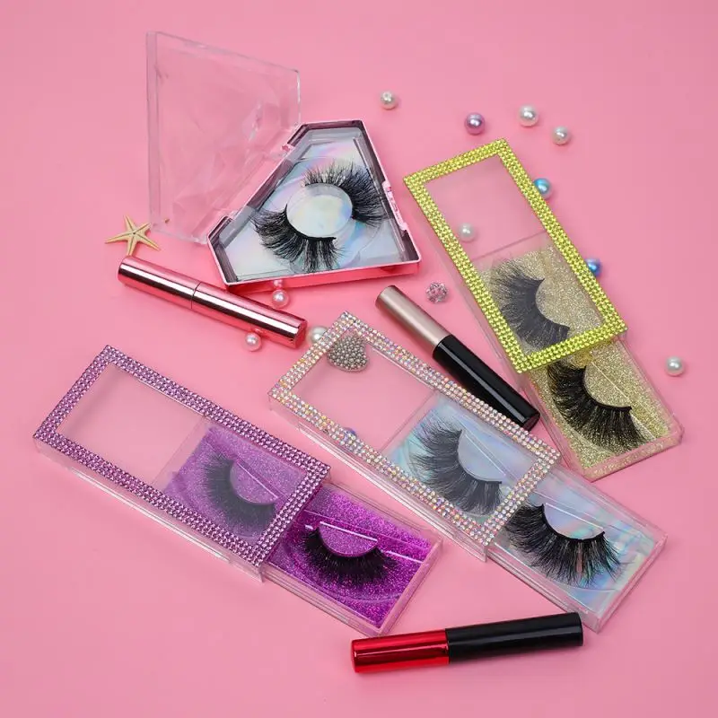 

wholesale customized lashes boxes 3d faux faux mink eyelashes faux mink color eyelash vendor, Natural black
