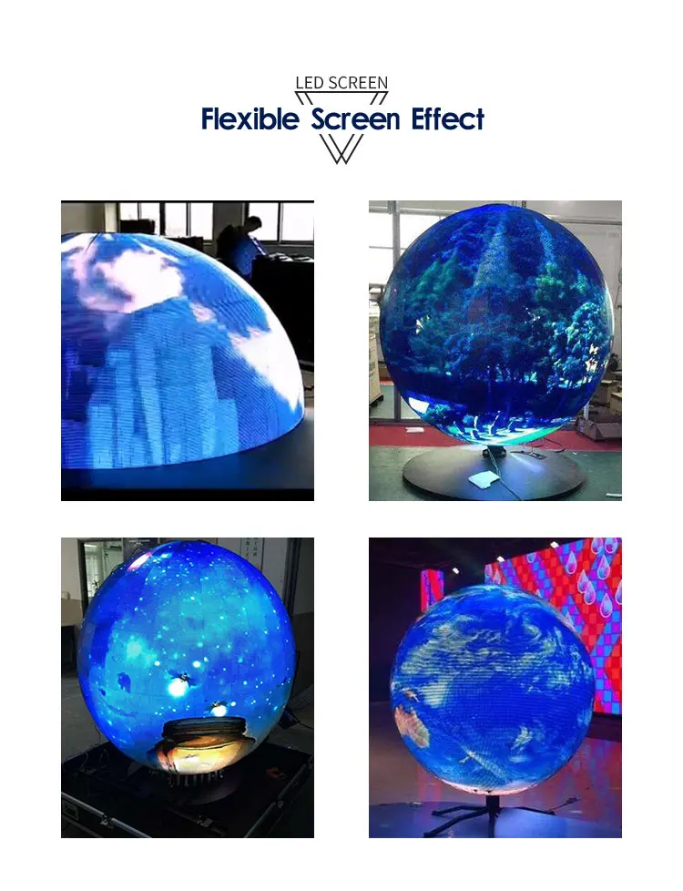 Indoor Soft Module Screen Half Sphere Led Display Led Video Wall Led ...