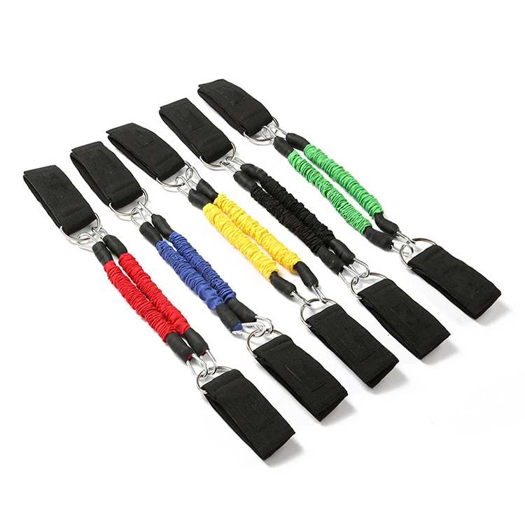 

Leg strength trainer indoor running resistance band taekwondo training elastic straps set with cover, Blue/red/yellow/green/black