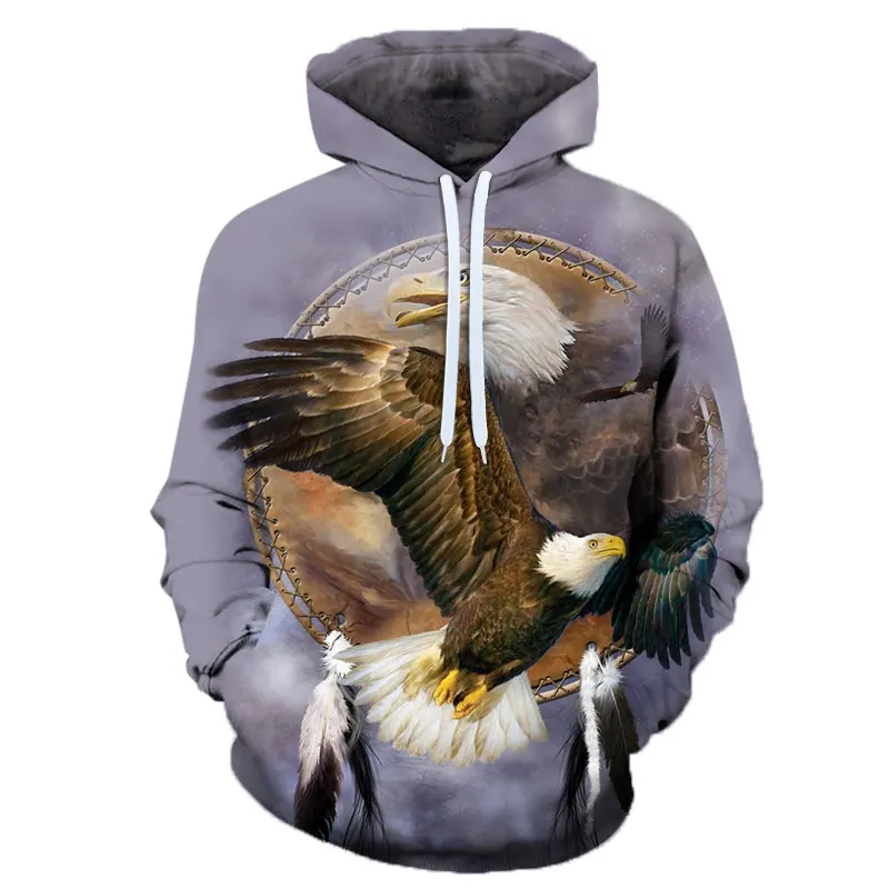 

Customizable eagle design sublimation print hoodies