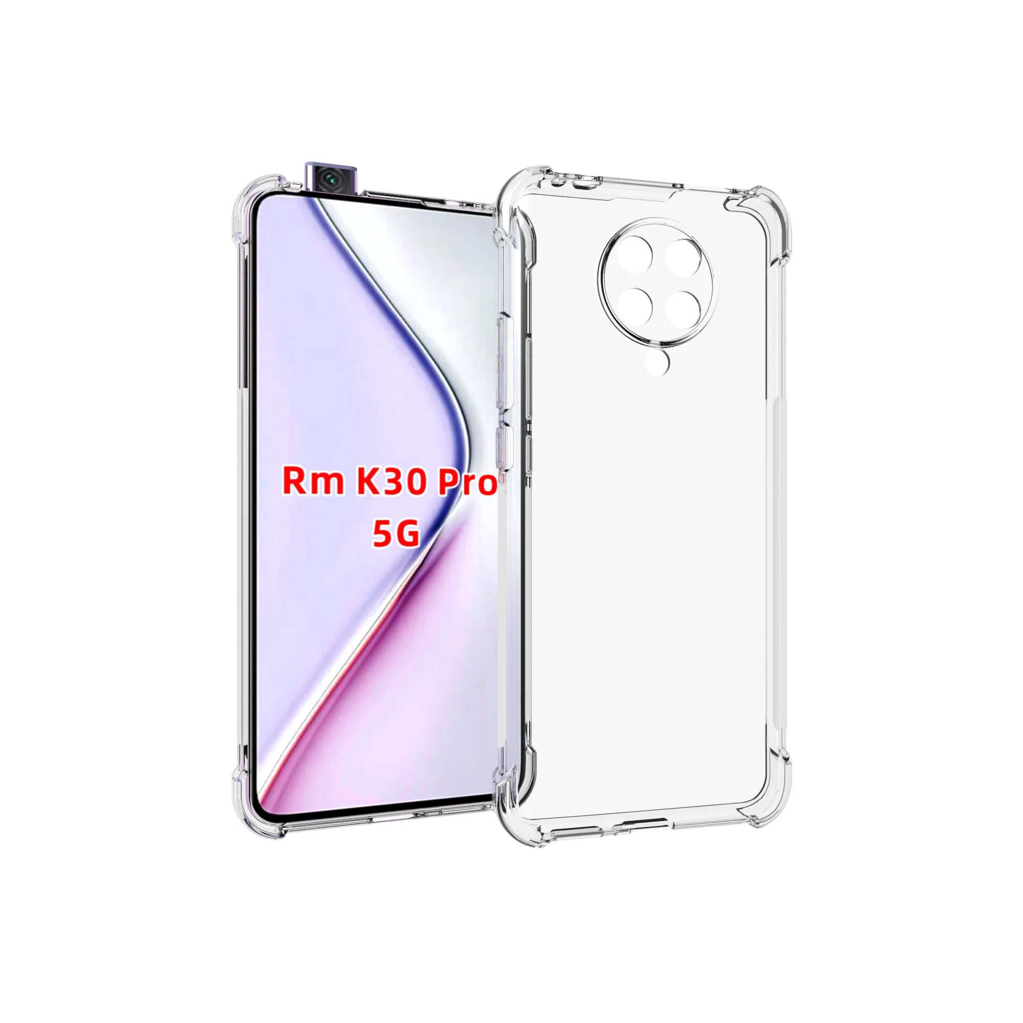 

Clear Transparent Tpu soft phone case for redmi k30pro, Multi-color, can be customized