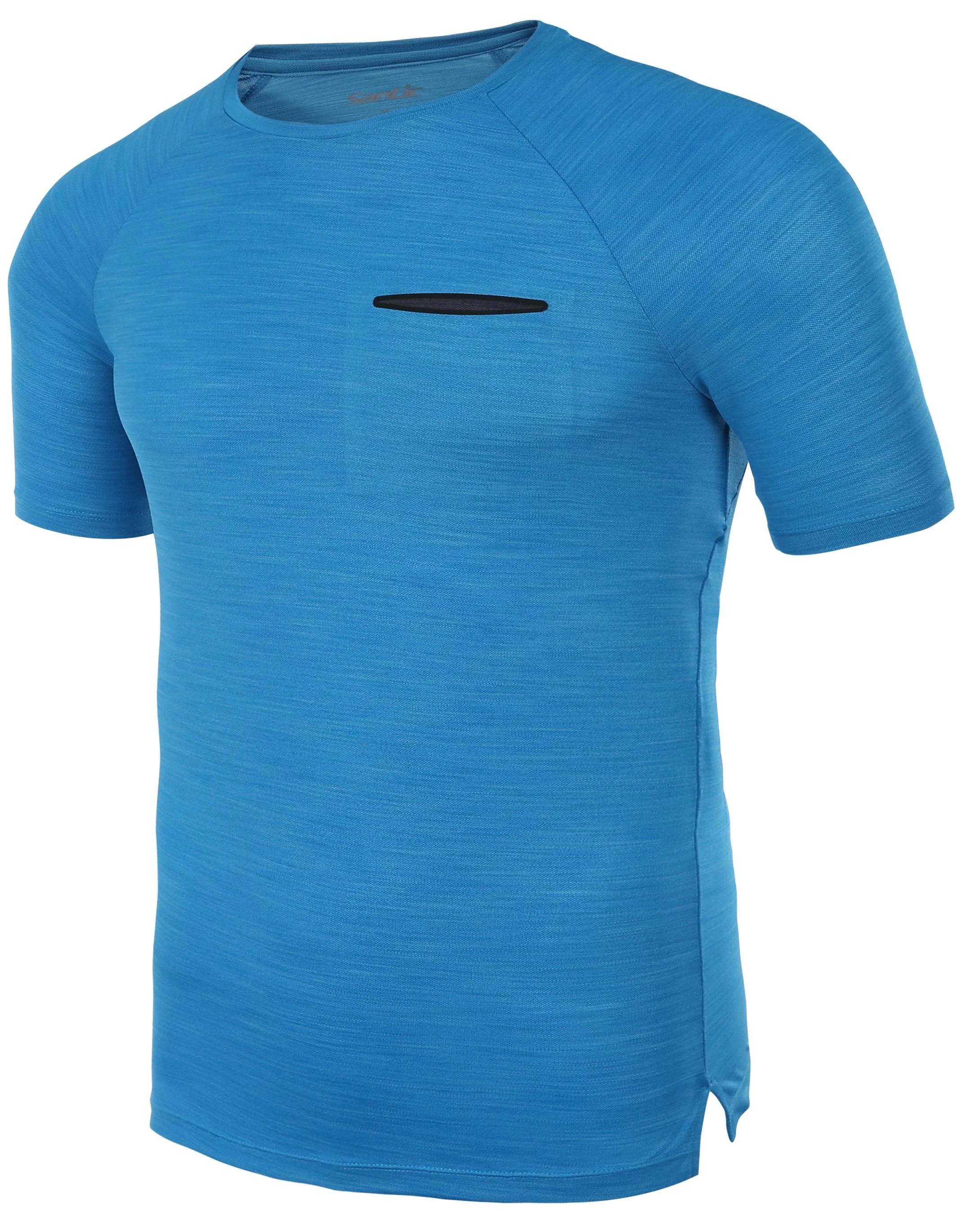 
Men Custom Comfortable Round Neck T shirt Breathable Sport Wear With Pocket 