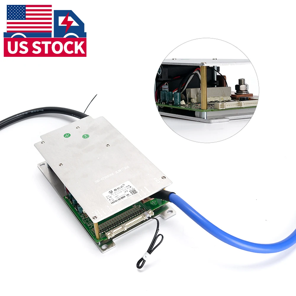 

USA Free Shipping JBD 7S-20S 8S 24V 16S 48V 200A Smart BMS with BT Temperature sensor for Lion LTO Lifepo4 Battery Solar Pack