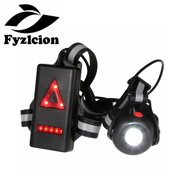 

Outdoor Sports Night Running Safe Lights LED Chest Light Back Warning Light with USB Rechargeable for Camping Hiking Adventure