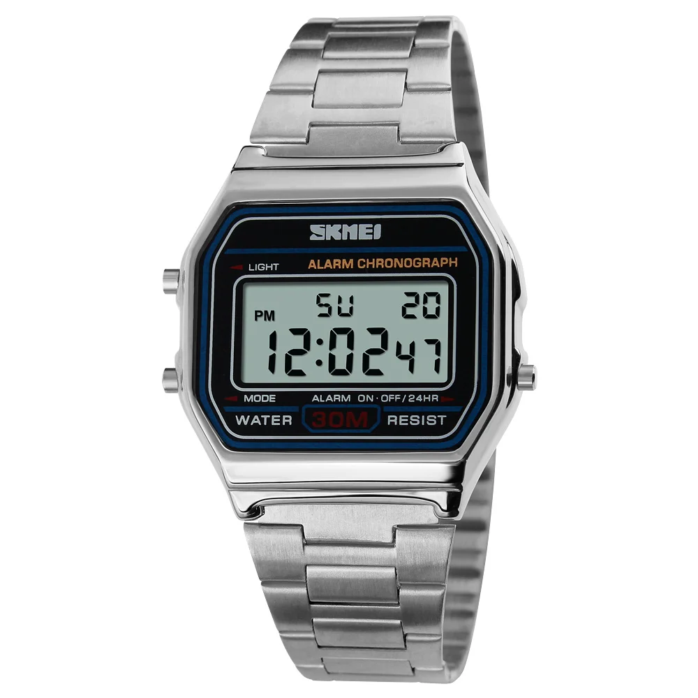 

Skmei 1123 China Brand Watch Digital Led Display Metal Watch Waterproof Guangzhou Wrist Watch have logo