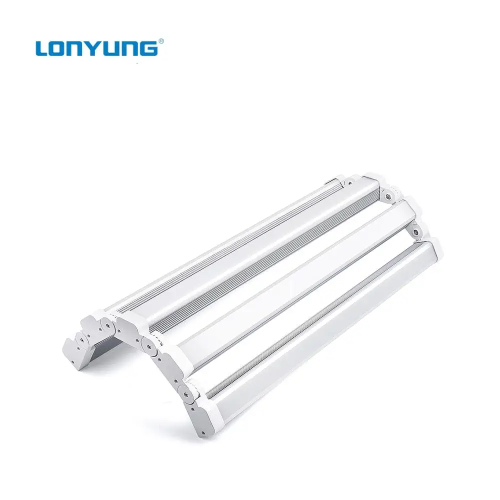 High Brightness industrial 90w 105w 150w 210w led high bay light fixture V-shaped T5 led batten light with adjustable beam angle
