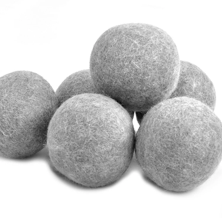 

Cheap Factory Price private label Eco friendly laundry 100% wool dryer balls 7cm 6, White/grey/customized color