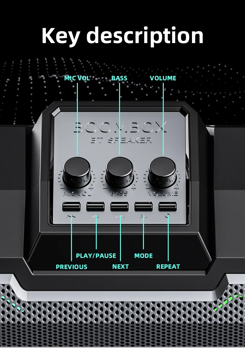 amazon Factory Hot Sale Portable 30W Bluetooth 5.0 DJ Karaoke Mini Speaker Boombox speaker - ANKUX.COM