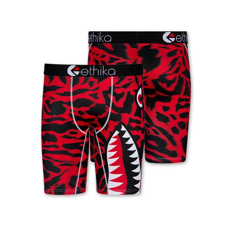 

2021 Fashion Ethika Boxer Briefs Shorts Men Sexy Underwear Casual Daily Wear Quick Dry Sports Shorts, Customized logo