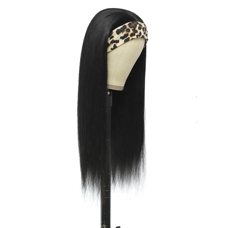 

Machine Made Headband Human Hair Wigs Silky Straight 200% Density Brazilian Virgin Hair Wigs for Black Women