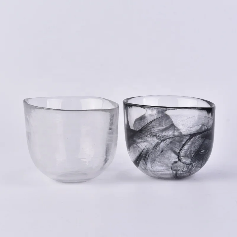 Empty Tealight glass candle holders for home decor