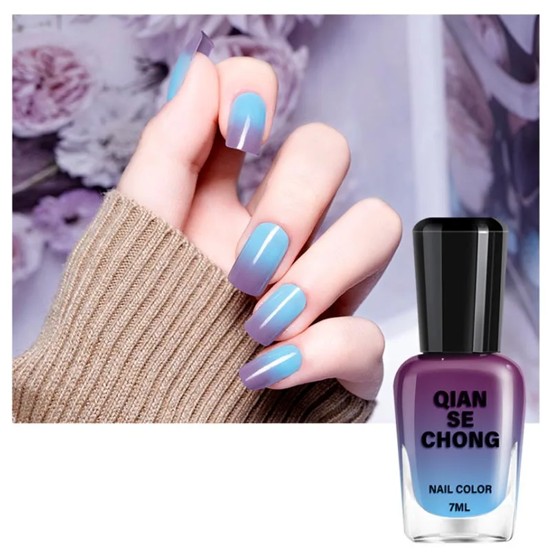 

Wholesale No-bake nail polish temperature gradient color Nail Polish Supplier Healthy Water Permeable Halal Nail Polish With, Multi-colored