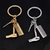 Personalized Hairdryer comb alloy keychain