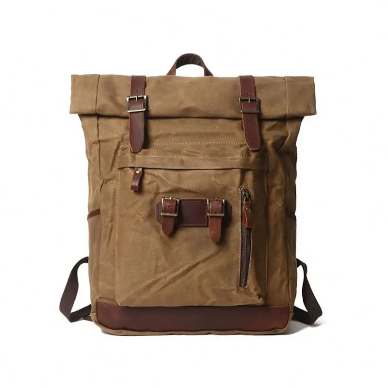 

Waterproof Canvas Men Backpack Canvas Plain Canvas Backpack, Customized color
