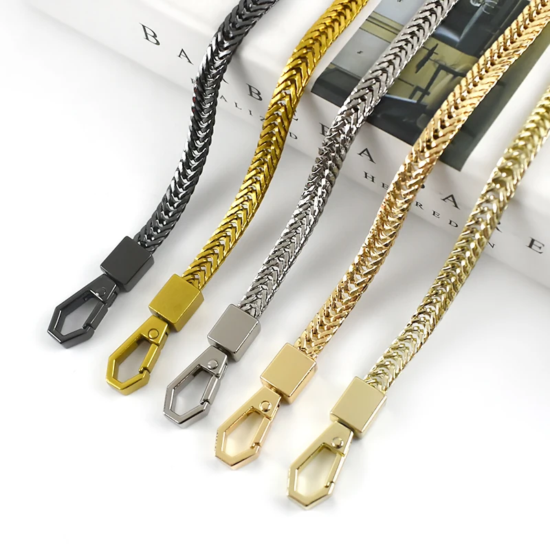 

Meetee F7-36 100-120cm 7mm Alloy Bag Shoulder Chain Replacement Purse Straps for Handbag Handles Hardware Lady Bag Chains, Gold/silver/gun black