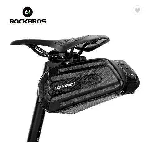 

ROCKBROS B69 Nylon Tail Seatpost Mini Rear Portable Reflective MTB Road Bike Bicycle Cycling Saddle Package Bag Accessories, Black