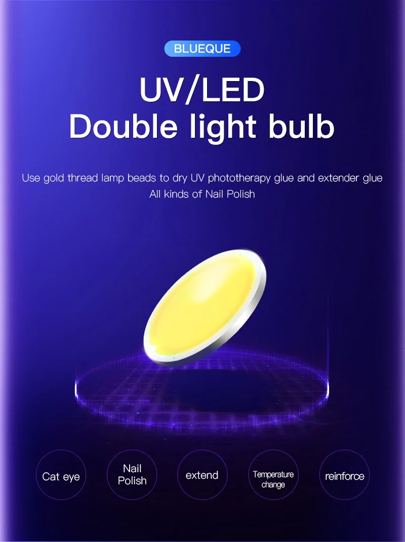 BLUEQUE  168w Nails Dryer Gel Polish Drying Lamp Nail Curing Lamp Dryer UV LED Nail Lamp For Manicure