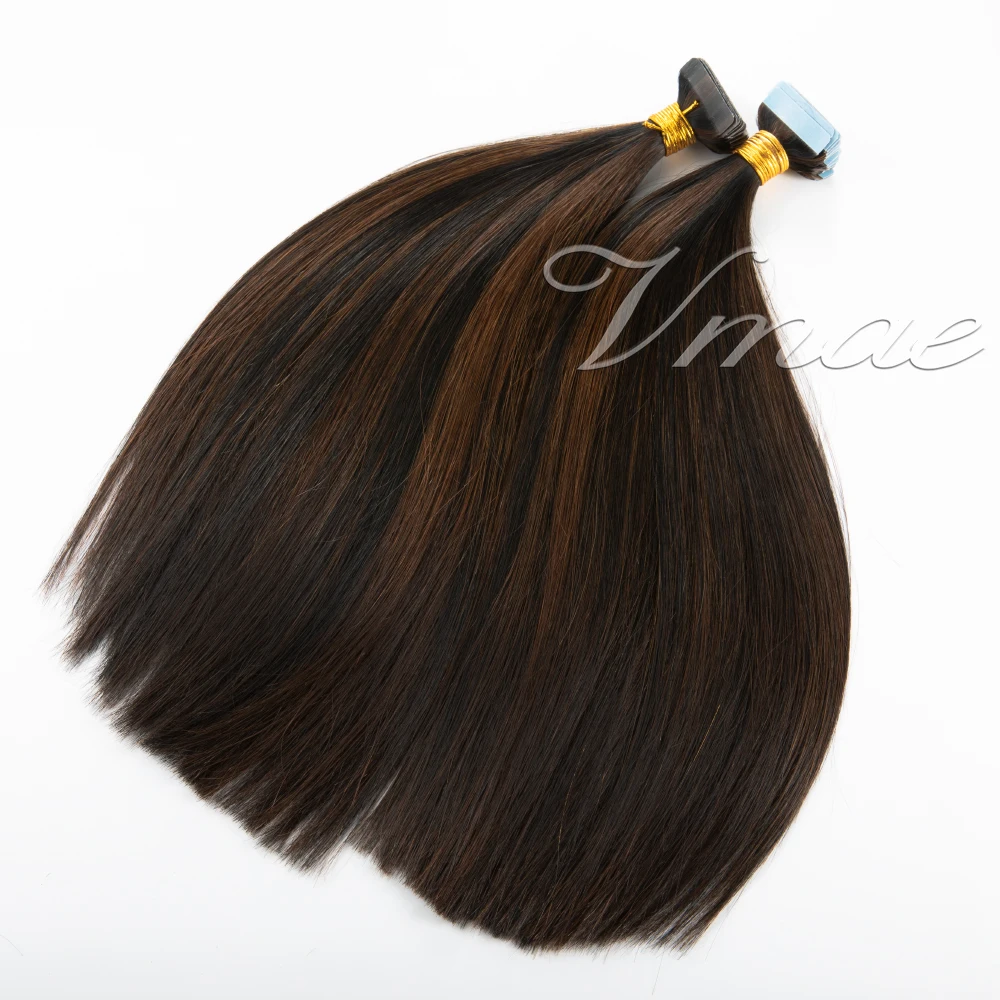 

VMAE Top Selling Mix Piano Color 14#/613# 1#/2# 1#/4# Silk Straight Double Drawn Ukraine Tape in Hair Extension