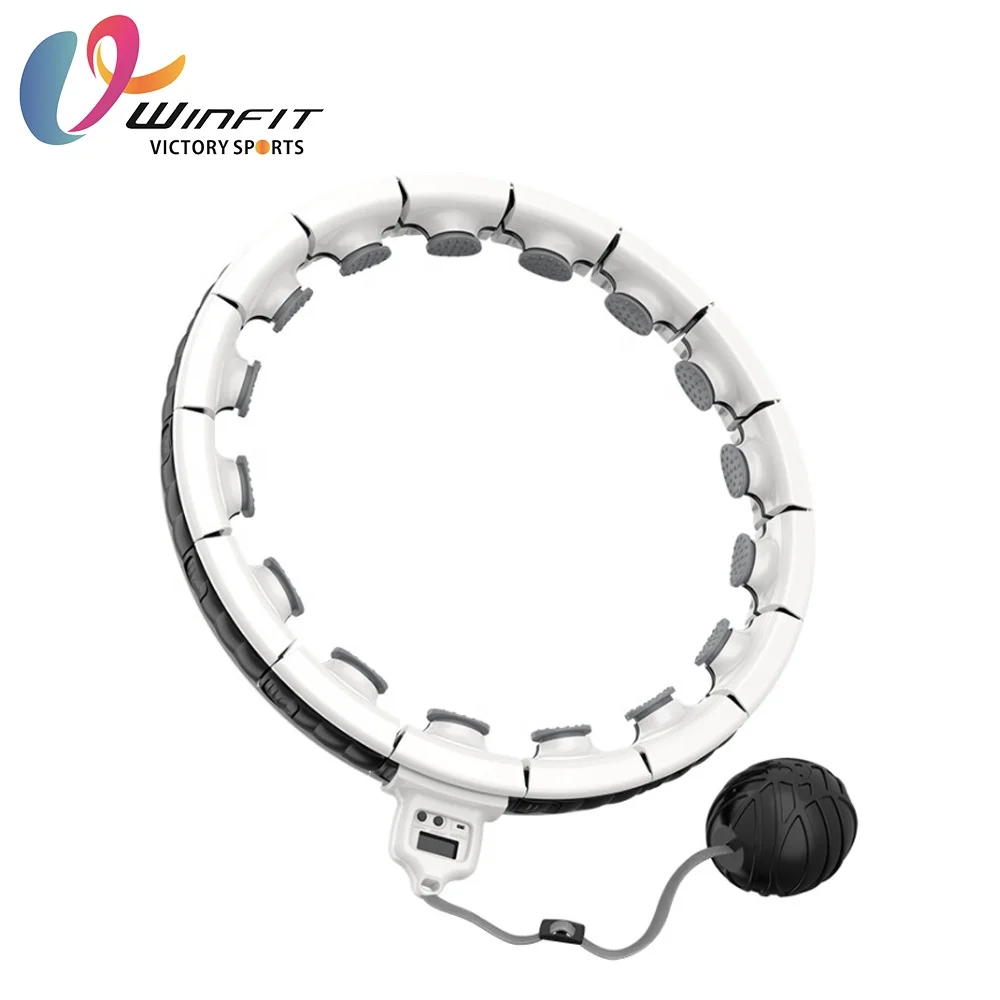 

Fitness ABS  adult weighted smart hula ring, White/purple