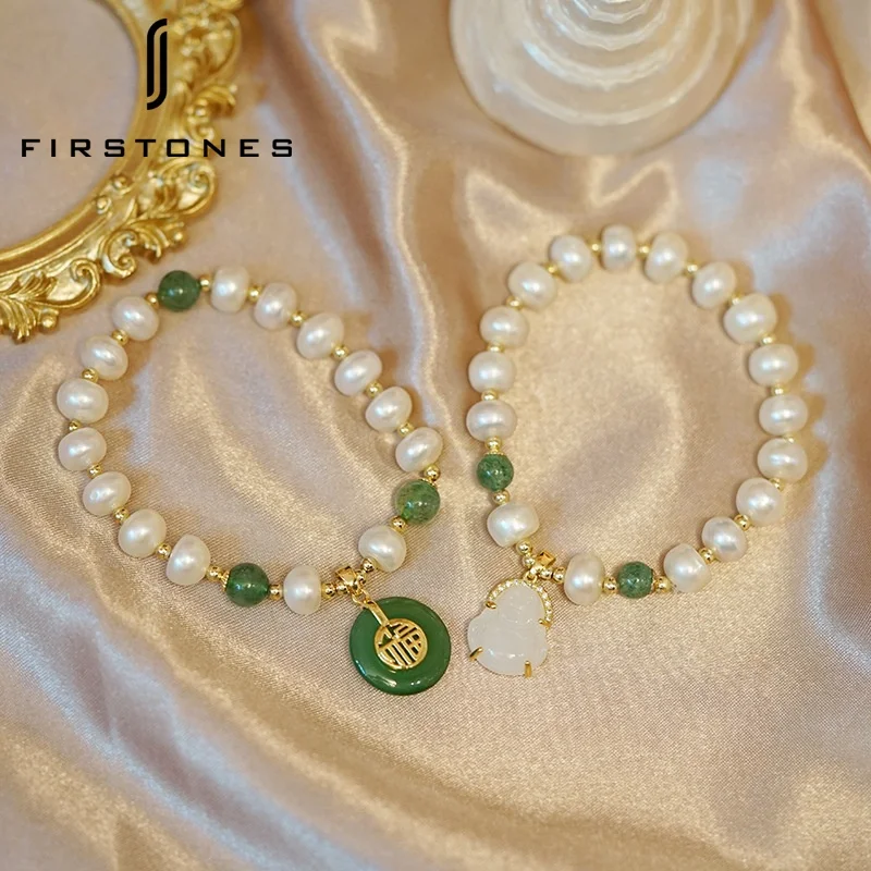 

Wholesale Natural Baroque Pearl Blessing Buddha Statue Bracelet Women