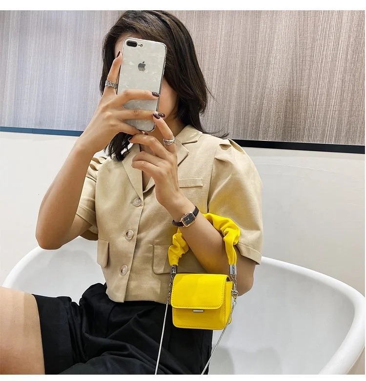 

Cute Fashion Purse Women Bags Square PU Leather Small Handbag Sweet Ladies Mini Purse Bag with Long Chain