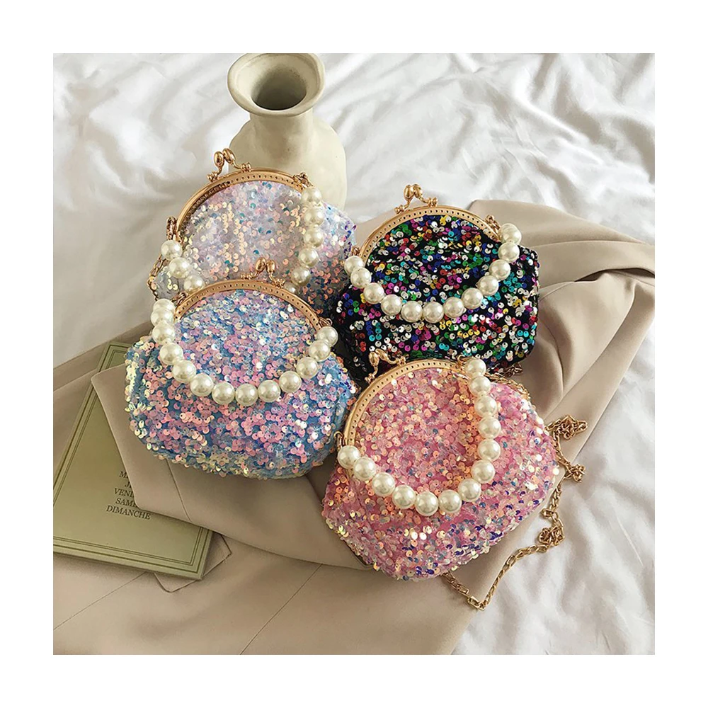 

2021 Sequins Luxury Designer Famous small evening Brand Summer Ladies Purses and Handbags for Women, Multicolor