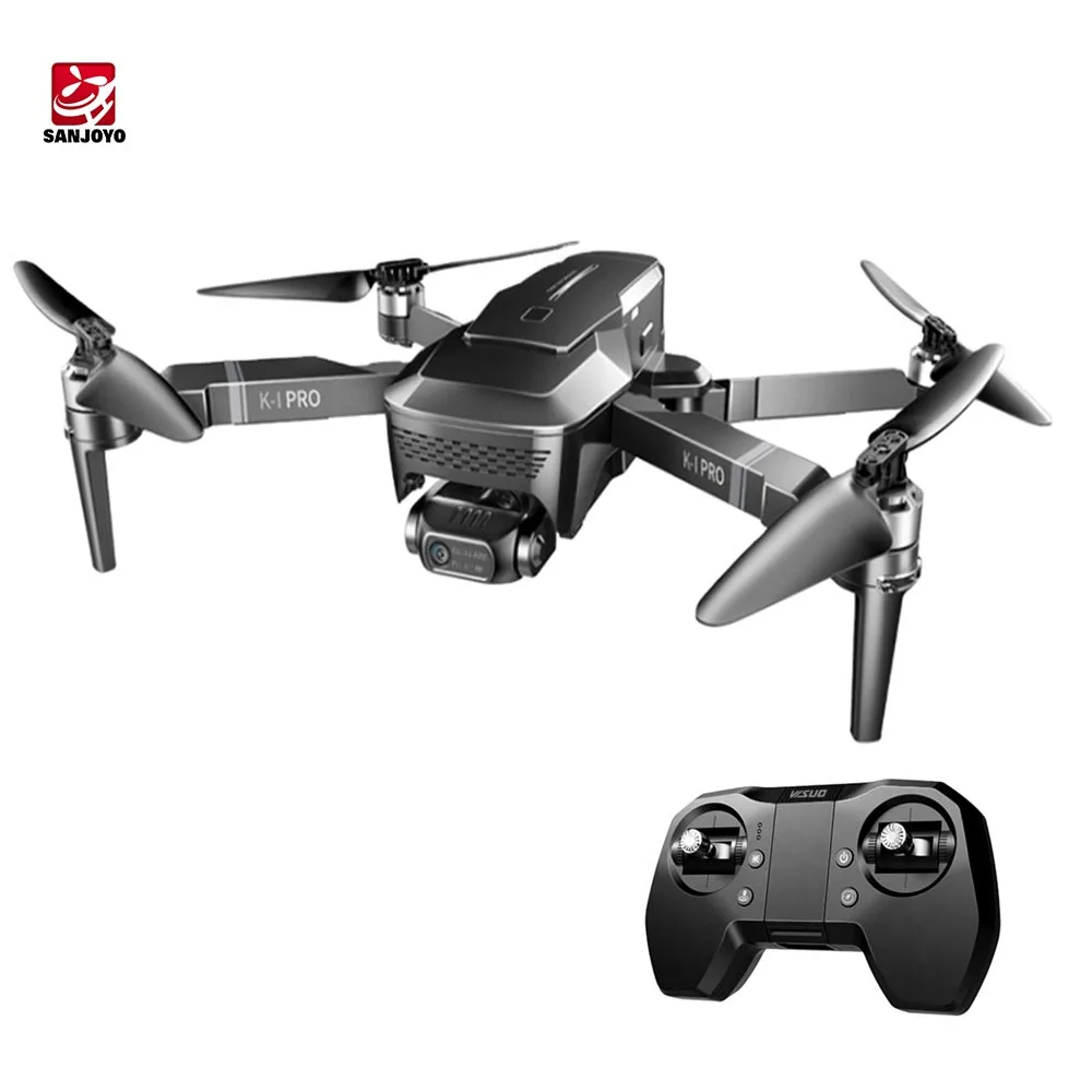 

K1 PRO Drones With Hd Camera And Gps 2-Axis 1KM Distance Optical Flow Camera Drones Brushless drone quadcopter, Black