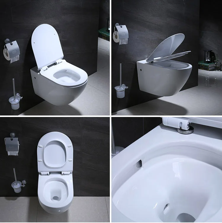 Amaze bathroom new design white wc ceramic sanitary ware p-trap bathroom water closet wall hung toilet manufacture