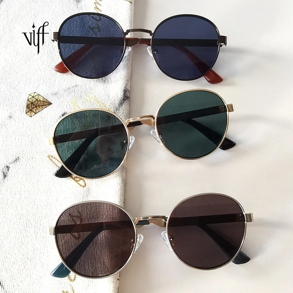 

VIFF Retro Round Sunglasses HM19319 Metal Frame Sun Glasses Cheap Sunglasses