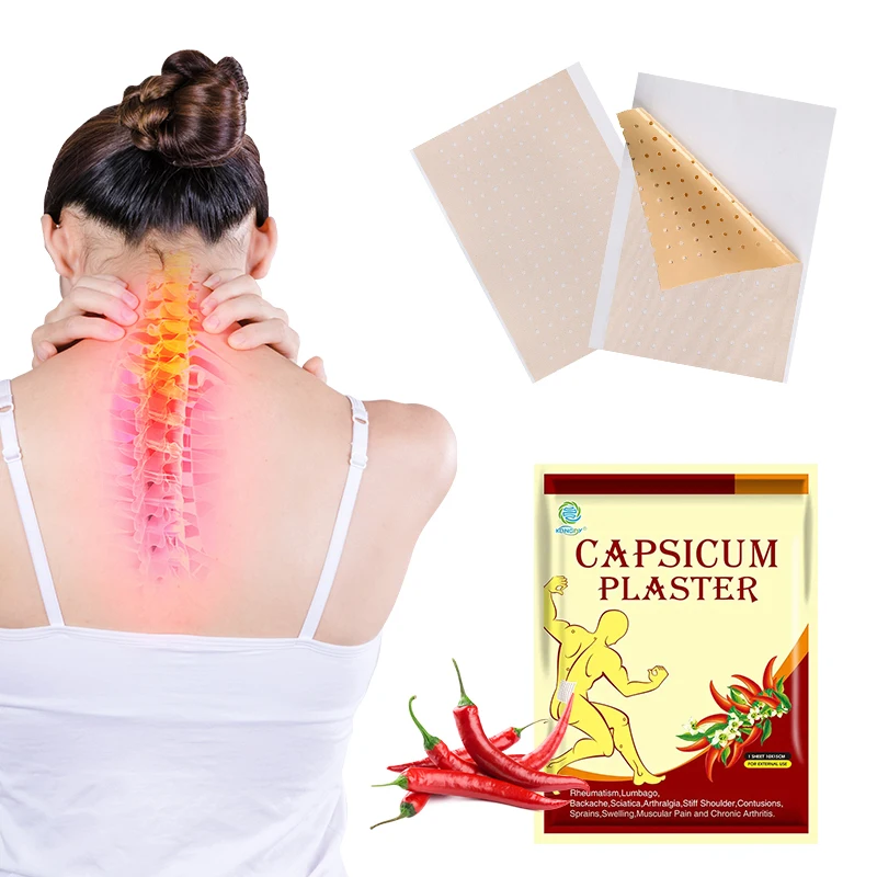 

Free Sample Chili Patch Disposable hot Capsicum Plaster Patch quick effect Back Joint Pain Relief Patch