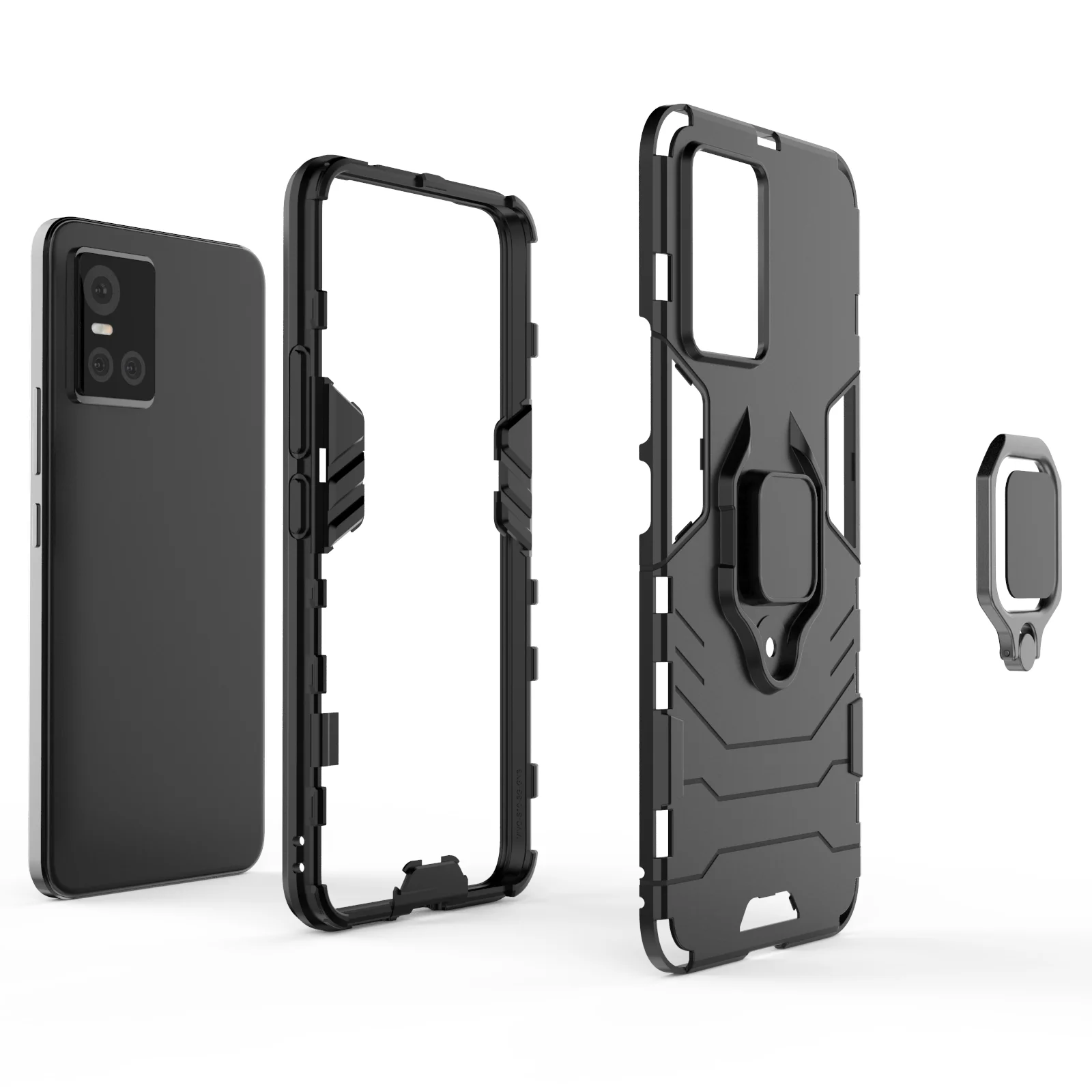 

For VIVO S10 5G / S10 pro Case Shockproof Magnetic Ring Stand Cover, As pictures