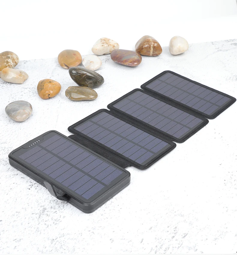 

Portable Charger Mobile Folding Solar Bag Charger for Tourism, Black